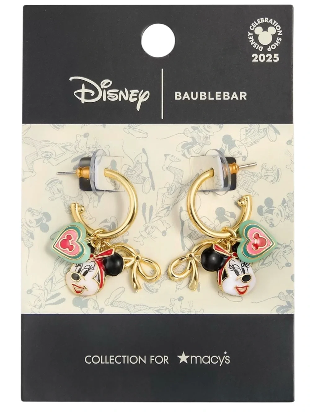 Disney BaubleBar “Minnie Mouse” Huggies Earrings (NWT)